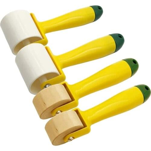 GTBL 4 Pcs Wallpaper Seam Roller Wooden Roller, Plastic Roller and Plastic Ergonomic Handle Wallpaper Edge Seam Roller Tool