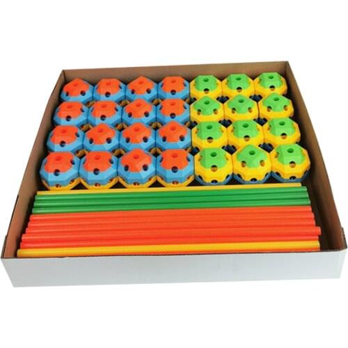 4D Straw Construction Building Tunnel Blocks Montessori Toys Game for Kids