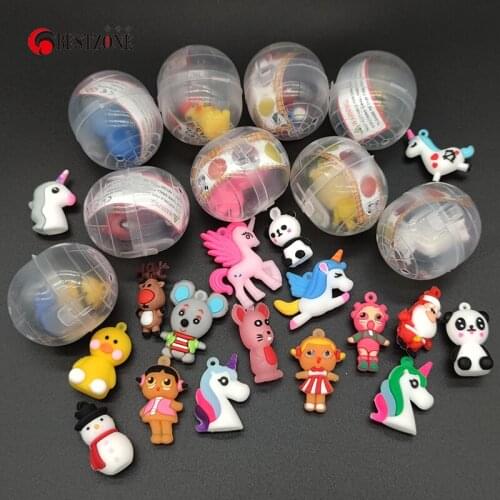 50/100Pcs 47*56MM Transparent Surprise Capsule Toys Hinged Ball With Rubber Toys Eggshell Festival Kid Decor For Vending Machine