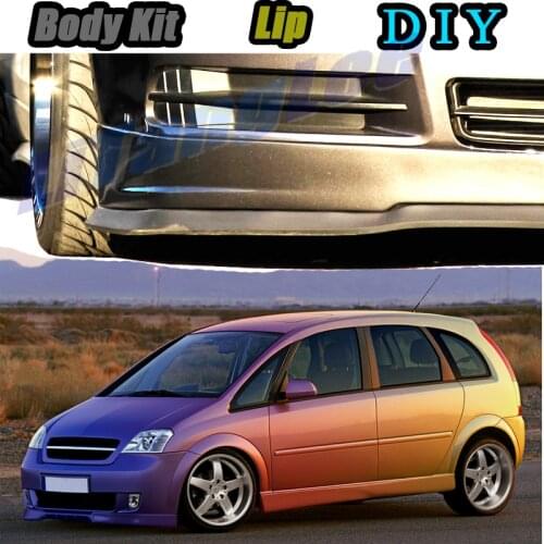 Car Bumper Lip Front Spoiler Skirt Deflector For Opel Meriva A / B 2003~2017 Tune Car Modified Body Kit VIP Hella Flush Lips