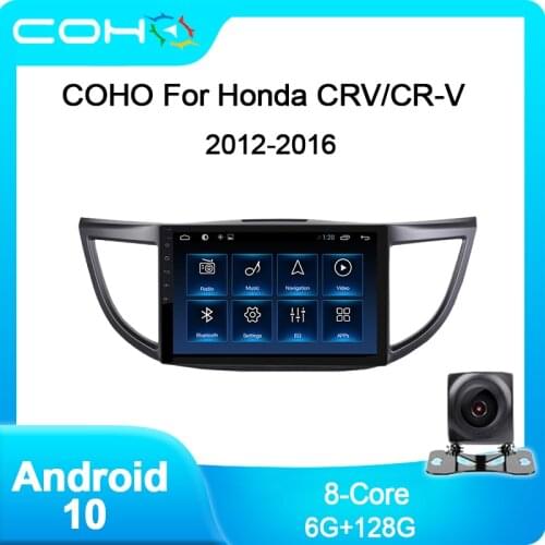 COHO For Honda Crv 2012-2016 Android 10.0 Octa Core 6+128G Gps Car Multimedia Player Radio Stereo receiver