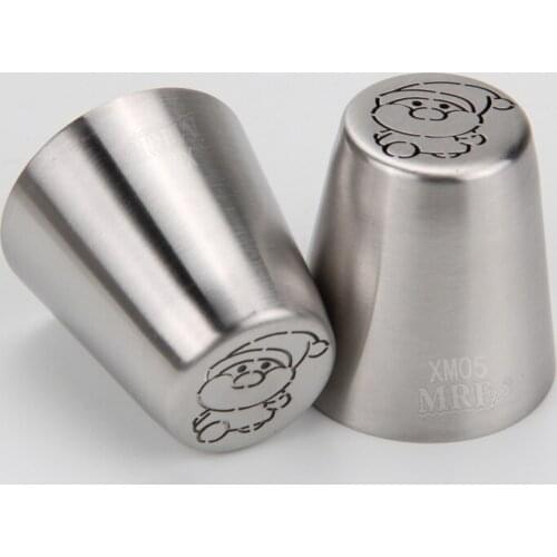 Free Shipping Stainless Steel 18/8 Pastry Icing Nozzle Cake Decorating (X-mas Grandfater design) Icing Nozzle #XM05