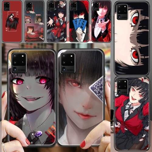 Kakegurui Jabami Yumeko Anime Phone case For Samsung Galaxy Note 4 8 9 10 20 S8 S9 S10 S10E S20 Plus UITRA Ultra black soft