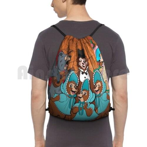 Country Bear Jamboree!! Backpack Drawstring Bags Gym Bag Waterproof Country Bears Countrybears Countrybear
