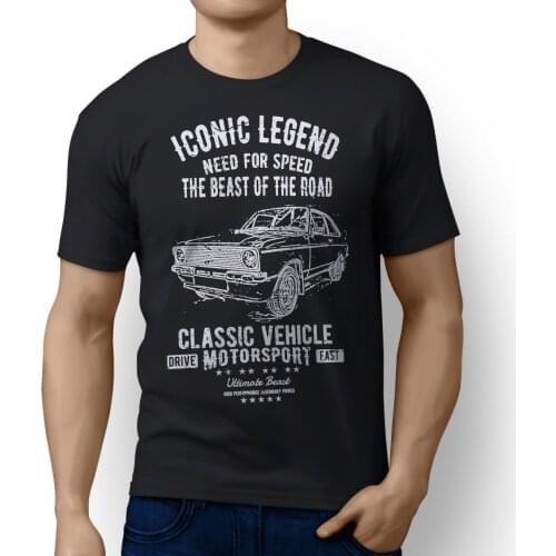 100% Cotton Print Mens Summer O-Neckamerican Car Escort Mk2 RS Mexico Rally Inspired Motorsports Car Art T-Shirt