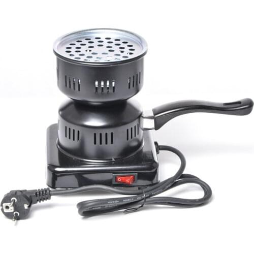 New Black Shisha Hookah Charcoal Stove Heater Coal Burner Hot Plate Coal Burner Pipes Accessories 220V 600W Plug Cable