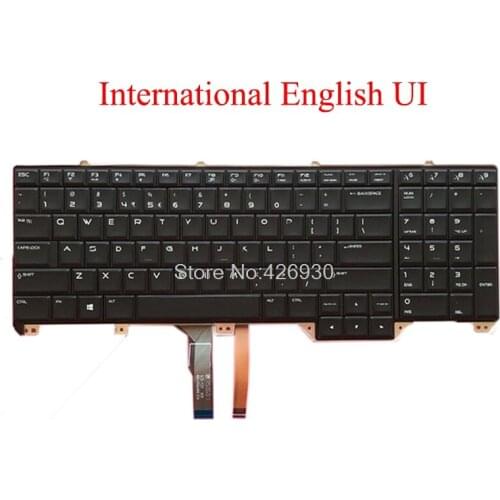 Laptop UI Keyboard For DELL For Alienware 17 R2 R3 International English NSK-LC1BC 1D PK1318F1A03 00V352 0V352 with backlit new