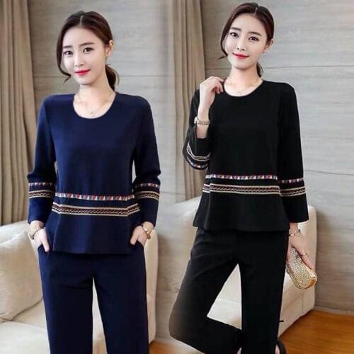 2021 Womens Spring Suits Female Solid Tracksuit Ladies Casual Sports Workout Long Sleeve Tops Female Two Piece Set 5XL H1042