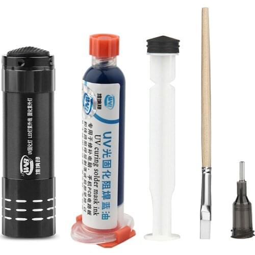 10CC Blue Oil UV Light Curing BGA PCB Solder Mask Ink Welding Oil Paint Prevent Corrosive Arcing