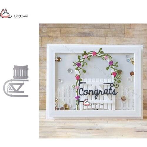 Door Fence Metal Cutting Dies Stencils For DIY Scrapbooking Album Paper Card Decorative Craft Embossing Die Cuts New 2019