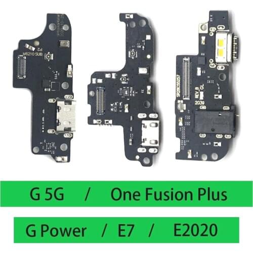 New USB Charging Port Connector Dock With Mic Microphone Flex Cable For Moto G 5G / G Power / E7 / E 2020 / One Fusion Plus