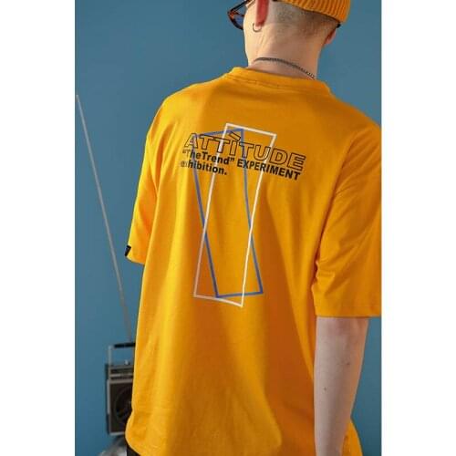 2019 New Summer New Short-sleeved T-shirt Male Print Loose Round Neck Cotton Half-sleeved Mens T-shirt Clothes