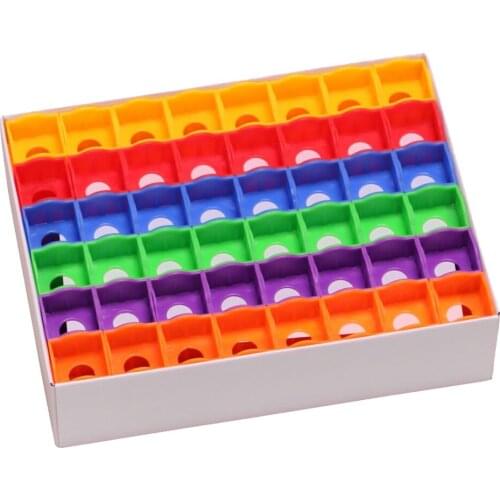 Portable 144 Pieces/Box Multicolored Billiards Snooker Pool Cue Tip Chalk Holders Cases for Billiards Player Club Pool Bar