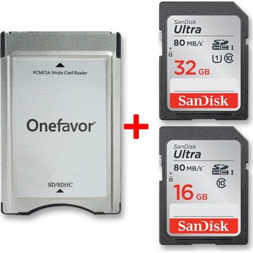 SanDisk Memory Card 32GB 16GB SDHC SDXC 80MB/s Flash SD card with adapter PCMCIA card reader for Mercedes Benz MP3 memory Card