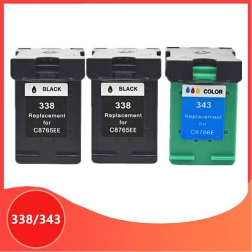 Cartridge Replacement for hp 338 343 for hp338 for hp343 Ink Cartridge for hp Deskjet 460C 5740 6520 6540 6840 Photosmart 8150