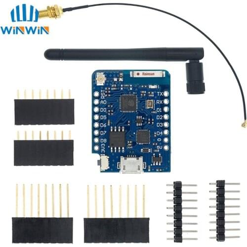 WEMOS D1 Mini Pro 4M 16M Bytes External Antenna Connector NodeMCU Based ESP8266 ESP-8266EX CP2104 WIFI Development Board Micro