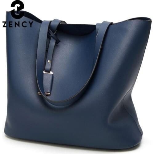 Zency Soft Artificial Leather Handbag Large Capacity Womens Tote Daily Casual Shopper Composite Bags High Quality Shoulder Bag