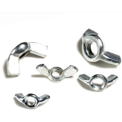 10Pcs DIN315 M3 M4 M5 M6 M8 M10 Galvanized Hand Tighten Nut Butterfly Nut Ingot Wing Nuts