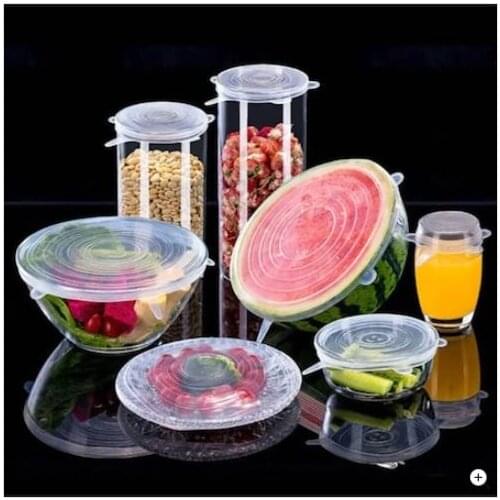 12 Pcs Silicone Stretch Cover Plate Cup Food Bonnet Keeps Freshness Silicone Stretch Cover Plate Cup Food Cap Keep FREE SHİPPİNG