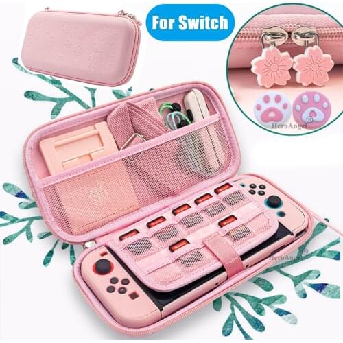 2021 Pink Portable Bag For Nintend Switch Case Shell Case Bag Portable Travel Protective Case PU Carrying For Switch Shell Case
