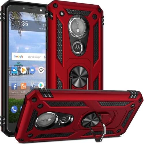 2021 Case for Moto G6 Play Magnet Ring Holder Rugged Military Armor Shockproof Cover for Motorola Moto G 6 Play