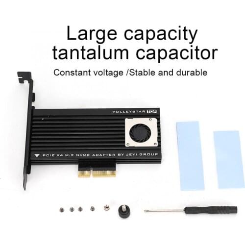 SSD Adapter Expansion Card M.2 for NVME SSD Solid State Drive Transfer PCIE-3.0 x 4 Expansion Card with Fan for Heat Dissipation