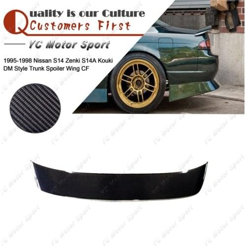 Car Accessories Carbon Fiber DM Style Rear Spoiler Fit For 1995-1998 S14 Zenki S14A Kouki Trunk Spoiler Wing