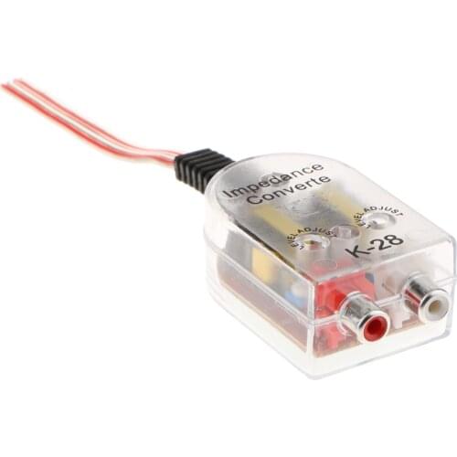 Car Vehicle RCA Subwoofer Audio Cable Wiring Adapter High to Low for CD/VCD/DVD