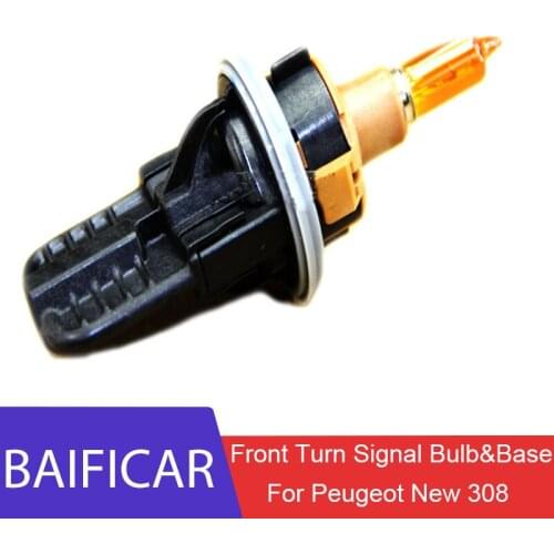 Baificar Brand New Genuine 1 Pcs High Quality Front Turn Signal Light Bulb With Base For Peugeot New 308