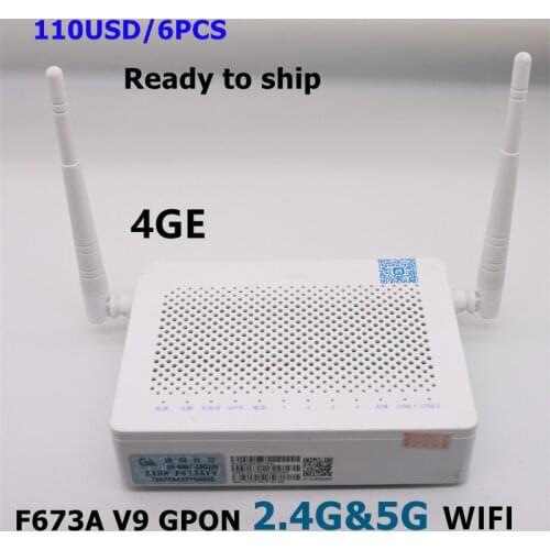 5pcs ONU used F673a V9 Dual Band 4ge+1tel+2usb+Ac 5g Wifi Ont ONU Gpon Fiber modem network router English version without power