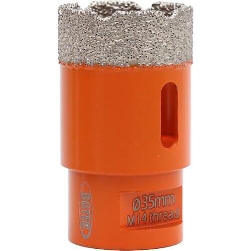 BGTEC Dia 35mm Vacuum brazed diamond drilling core bits porcelain tile, granite, marble diamond hole saw M14 drill bit