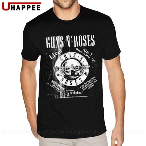 Large and Tall GUNS N ROSES T Shirt for Men Streetwear Short Sleeves Cotton High Quality T shirt Guy 80S Vintage Apparel