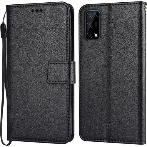 Flip Wallet PU Leather Case For Realme V5 v 5 5G Funda Stand Business Phone Holster Stripe Protect Cover