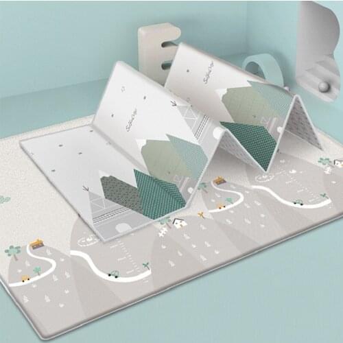 Baby Play Mat Kid Rug Puzzle Infant Crawling Mat Double-sided Climbing Pad Outdoor Carpet Foldable Waterproof 2*1.8m