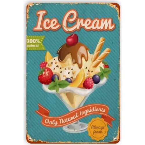 I Love Big Coffee Anytime Vintage Metal Tin Signs, Retro Art Tin Sign Decorations Plaque fo Bars Club Cafe Home Kitchen