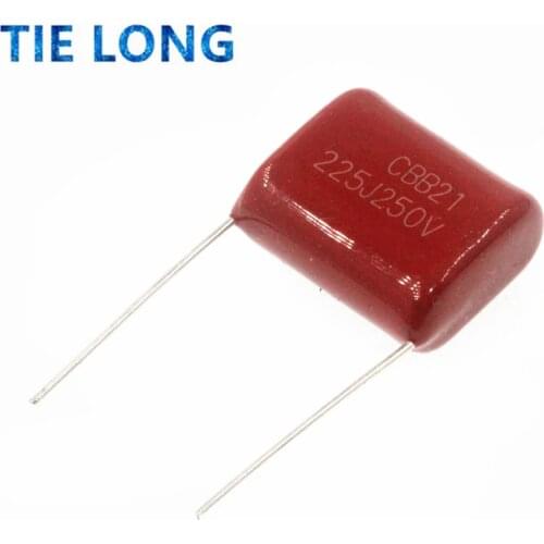 10PCS 250V225J Pitch 20MM 250V 225 2.2uf CBB 250V225 Polypropylene film capacitor