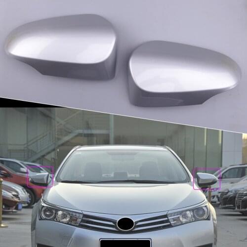 ABS Plastic 1 Pair Door Mirror Cap Cover fit for Toyota Corolla 2014 2015 2016 2017 2018 2019