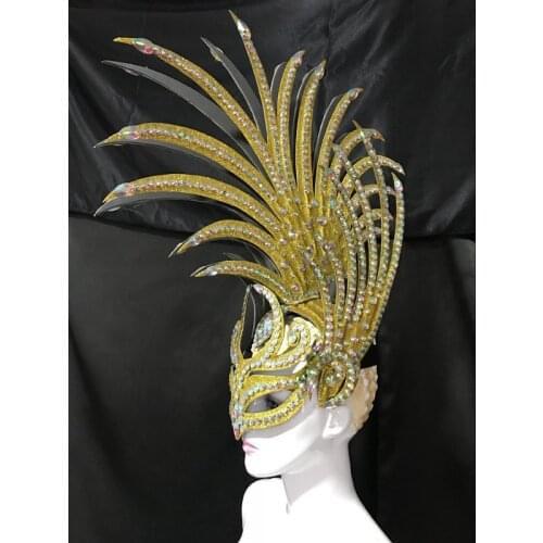 Latin dance Samba accessories Fashion exquisite headdress feathers Delicate dance shows accessories