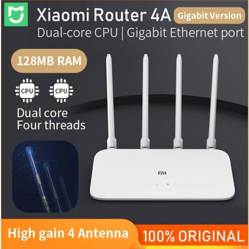 Xiaomi Mi Router 4A Gigabit Version 2.4GHz 5GHz WiFi 1167Mbps WiFi Repeater 128MB DDR3 High Gain 4 Antennas Network Extender