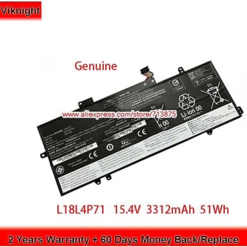 Genuine L18L4P71 Battery SB10K97642 for Lenovo X1 Yoga Gen 4 X1C 2019 X1 7th Gen 4th-gen 02DL004 4ICP5/41/110 15.4V 3312mAh 51Wh