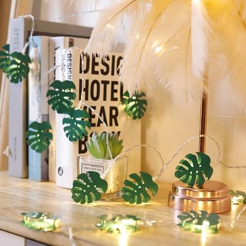 10LED Leaf Girl Heart Light String Curtain Atmosphere Light Home Photo Props Christmas Party Dance Party Decoration Light String