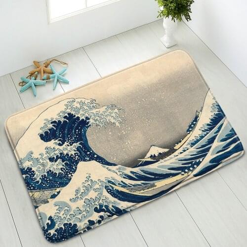 Waves Floor Mat Shower Room Non-Slip Mats Bedroom Kitchen Water Absorption Doormats Washable Balcony Carpet Foot Pads Home Decor