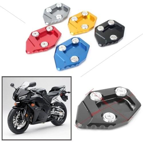 Motorcycle Kickstand Foot Side Stand Extension Pad Support Plate For Honda CBR600RR F5 2007 2008 2009 2010 2011 2012-2015