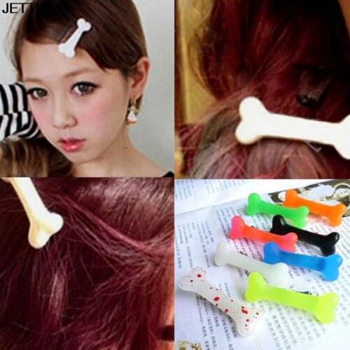 2pcs Hot Fashion Lovely Women Gril Vivid Dog Bone Hair Clips Side Hairpin Hairwear Headwear Barrettes Hair Band Accessories