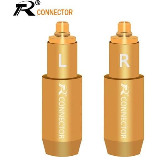 10pcs/5pair MMCX Male Gold Plated Earphone Pin Plug for Shure ED5 SE535 Straight Shape DIY Connector Long Type Black/Gold/Silver