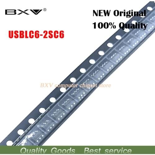 10PCS USBLC6-2SC6 SOT23-6 USBLC6 SOT UL26 SOT23 new and original IC