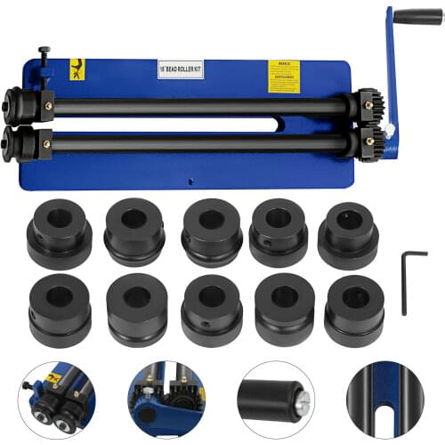 Heavy Duty Rotary Swaging Machine Bead Roller 460mm 18" 1.2mm 6 Roll Sets Rolling Machine Roller for Workshop DIY Tools