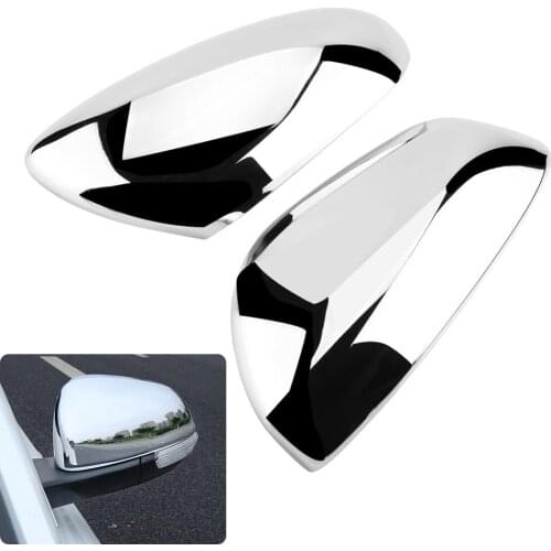 2pcs/set Silver Chrome Car Styling Rearview Mirror Frame Cap Decorative Cover Trim for MG ZS 2017-2018 Electroplating CarStyling