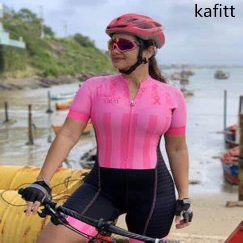 2021 Kafitt Frauen Kleidung Radfahren Jersey Skinsuit Sets MTB Bike Overall Kits Gel Jumpsuit Outfit Ciclismo Feminino Sommer