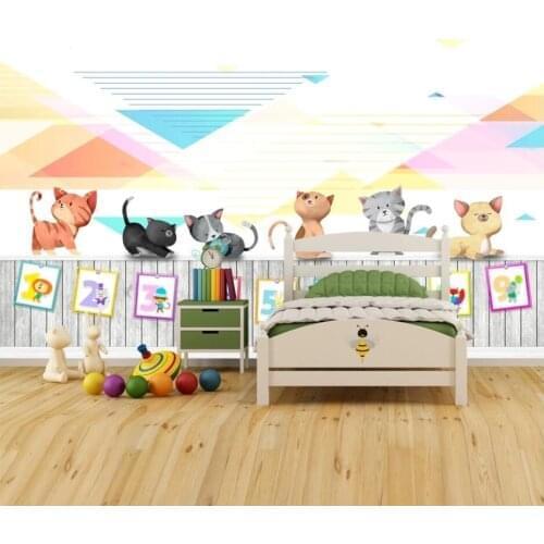 Custom photo 3d wallpaper HD Sun Flower Kitten Oil Painting living room home decor 3d wall murals wallpaper for walls 3 d